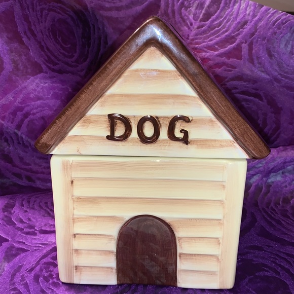 Dog House ceramic treat jar, NWT - Picture 2 of 8